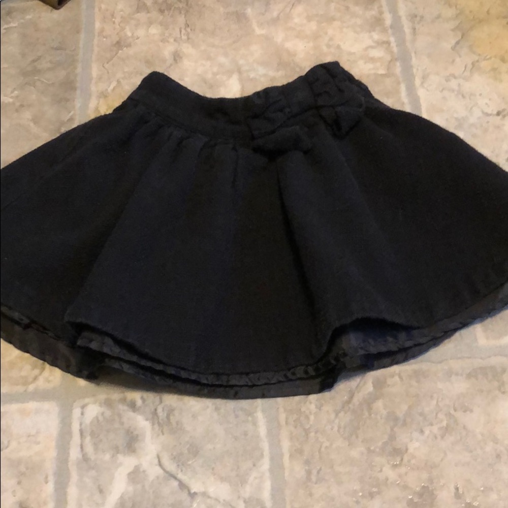 Janie and Jack black zipper skirt